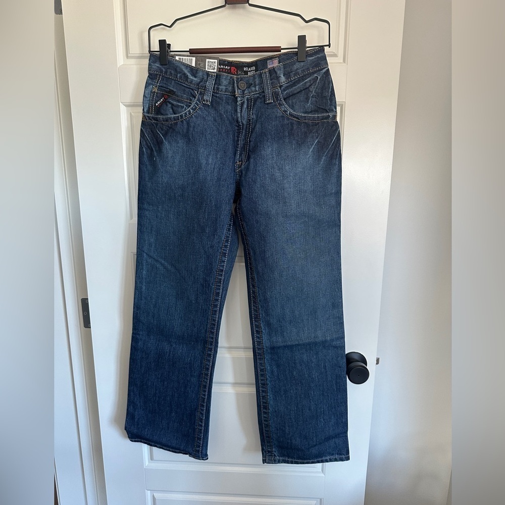 Ariat M4 Relaxed Bootcut Jeans in Blue